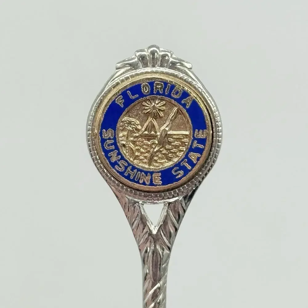 Florida Sunshine State USA Silver Vintage Souvenir Spoon 3.5